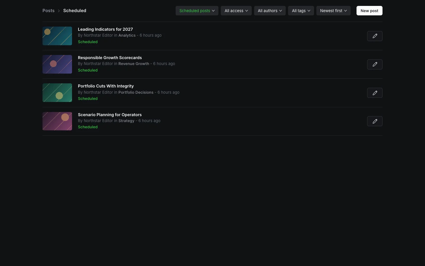 Scheduled Filter