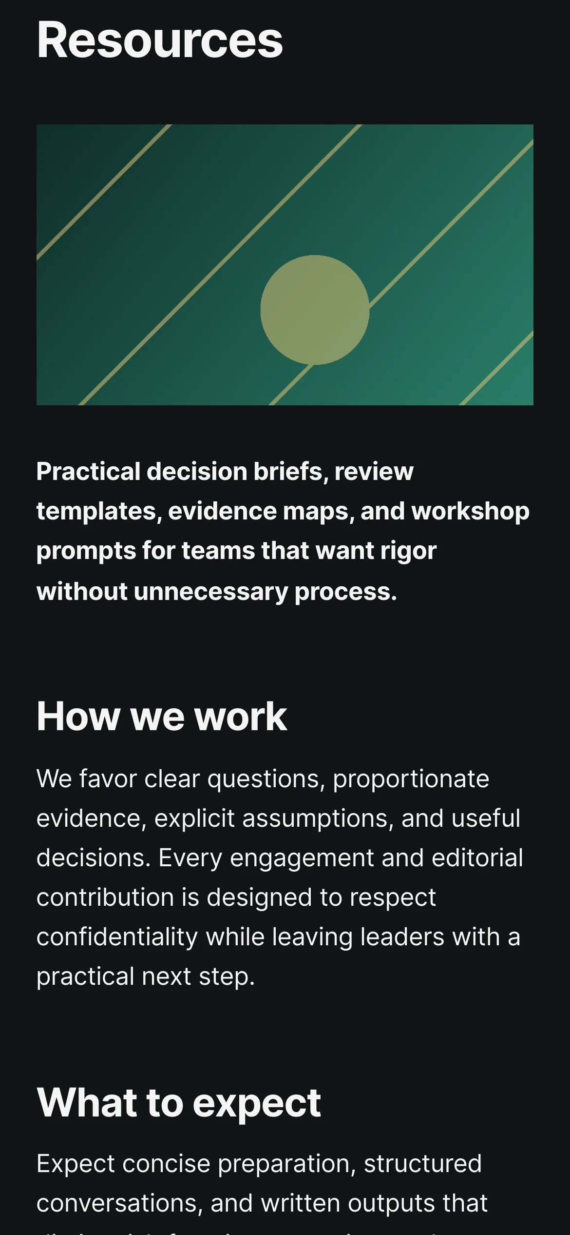 Resources Page - Mobile
