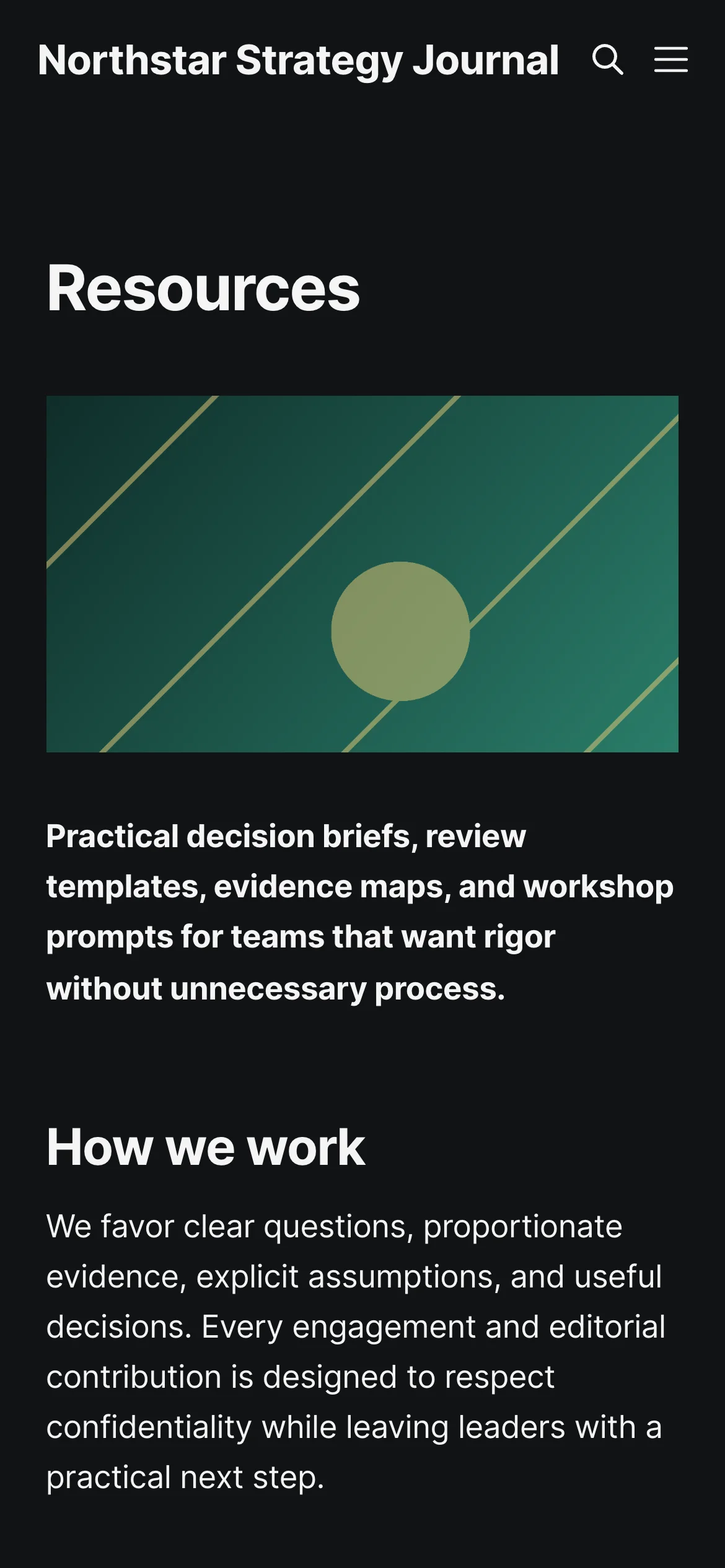Resources Page Heading Artwork and Brief