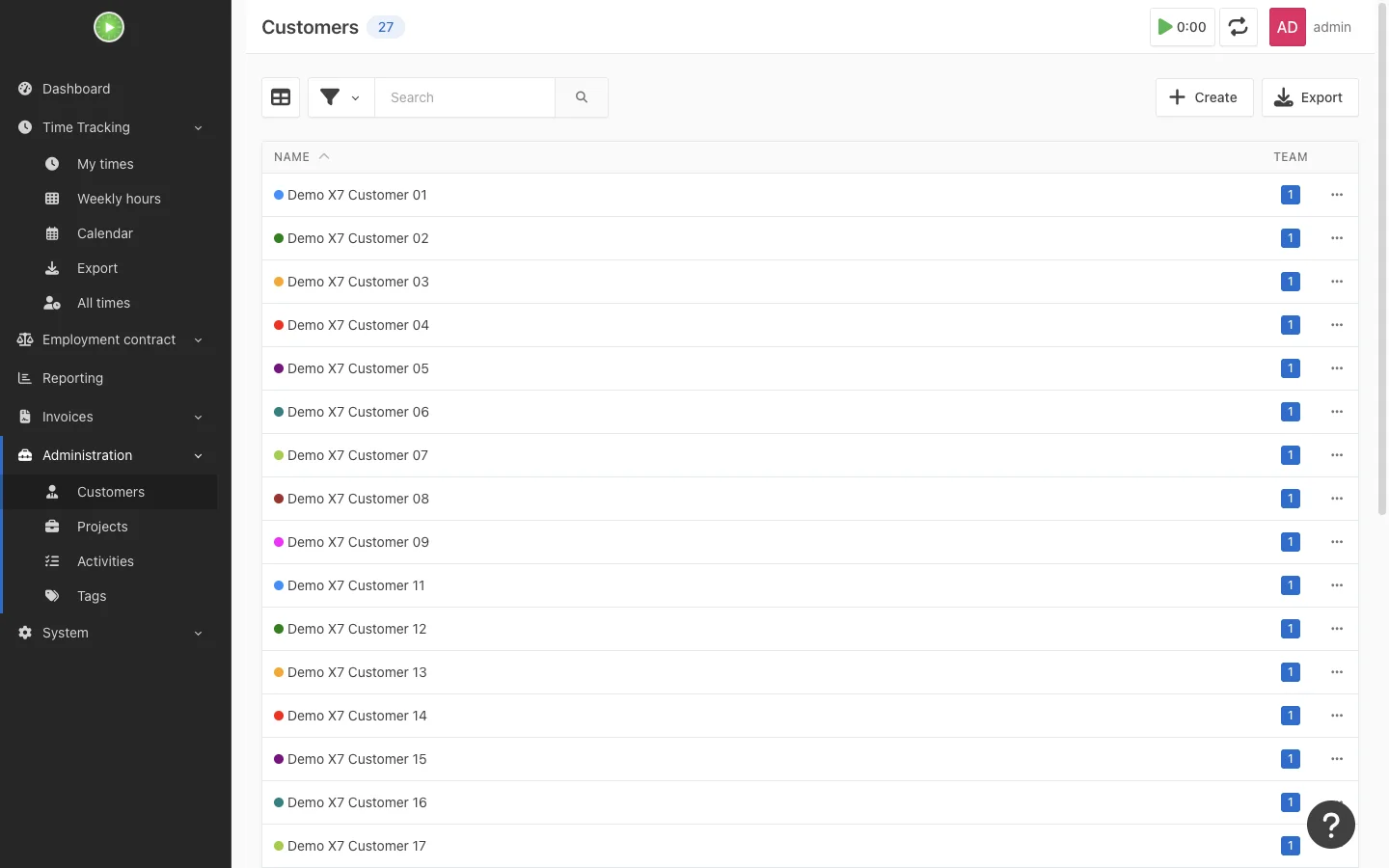 Customer directory
