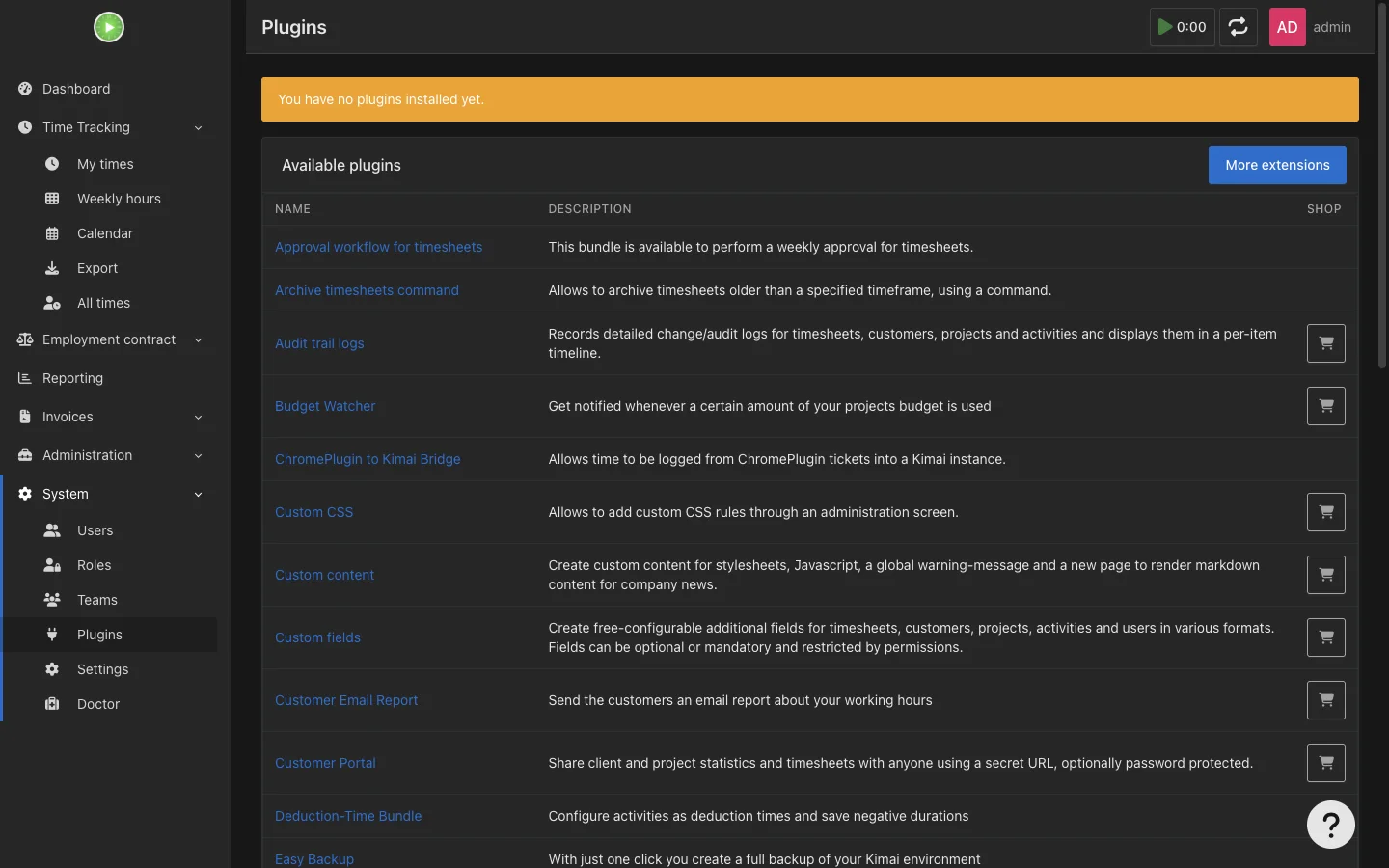Plugin catalog