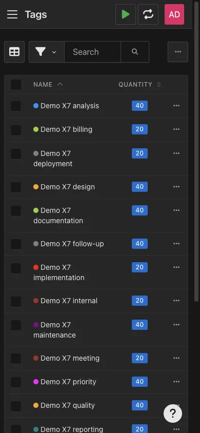 Mobile tag management