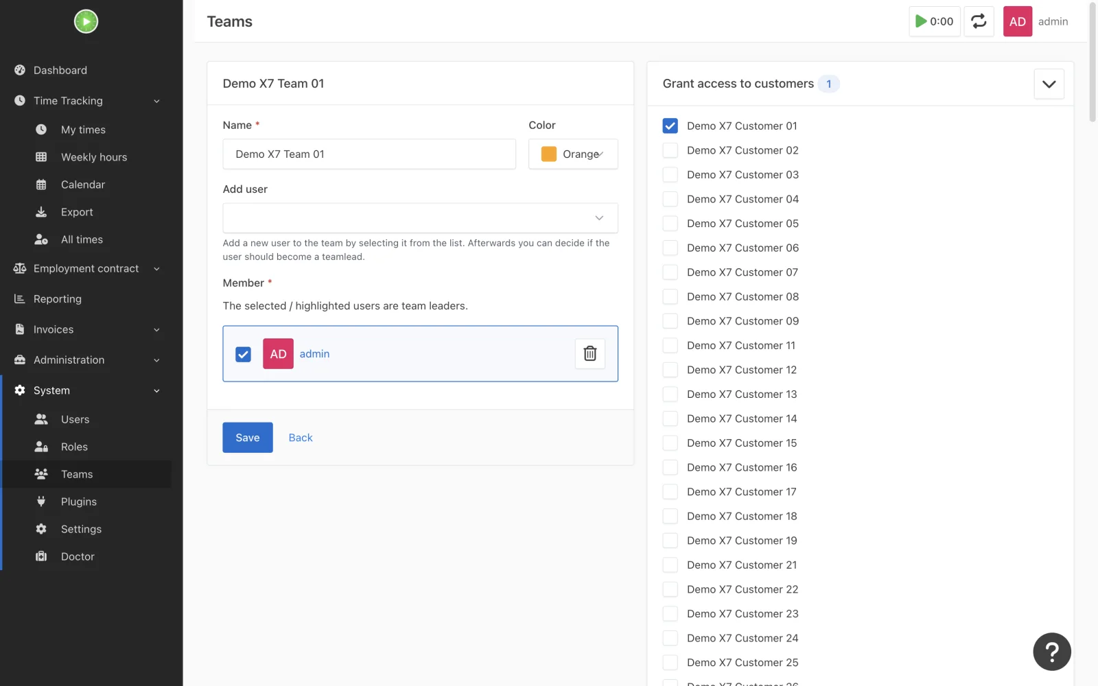 Team access and permissions