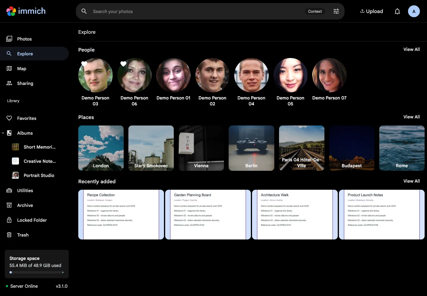 Explore in dark mode