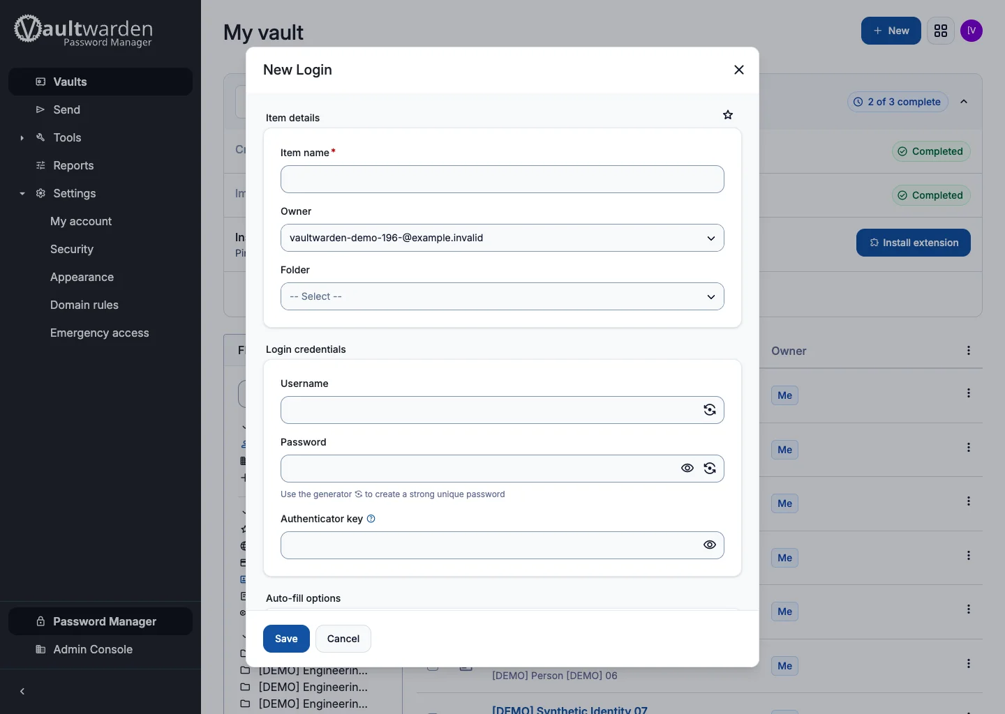 Add login form