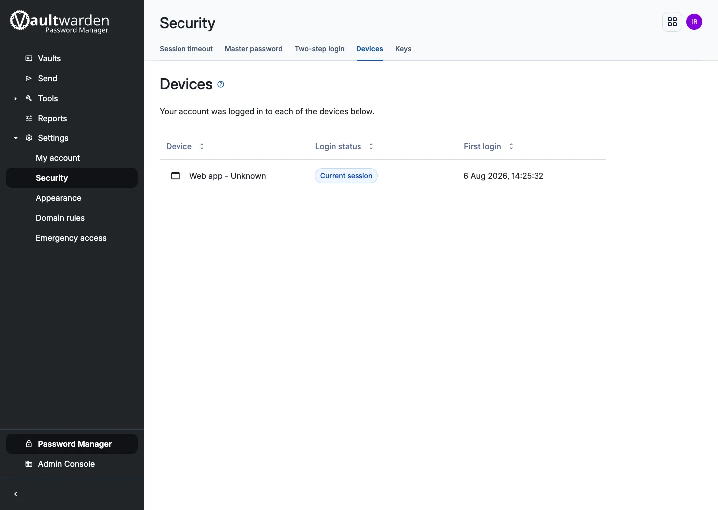 Devices and sessions