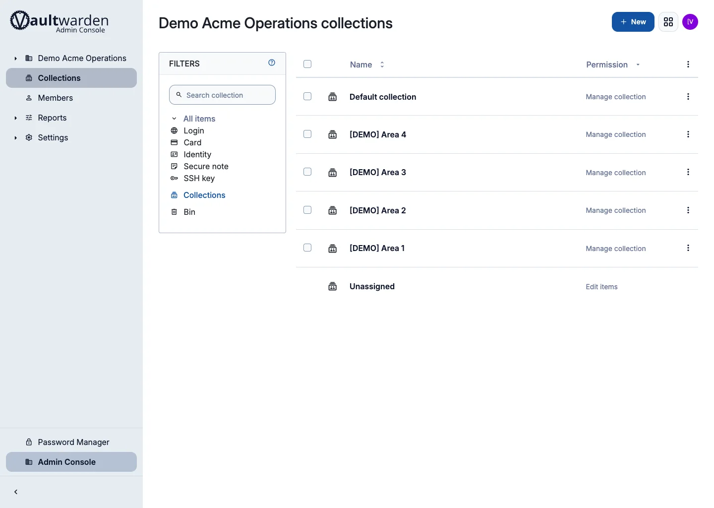 Organization collections