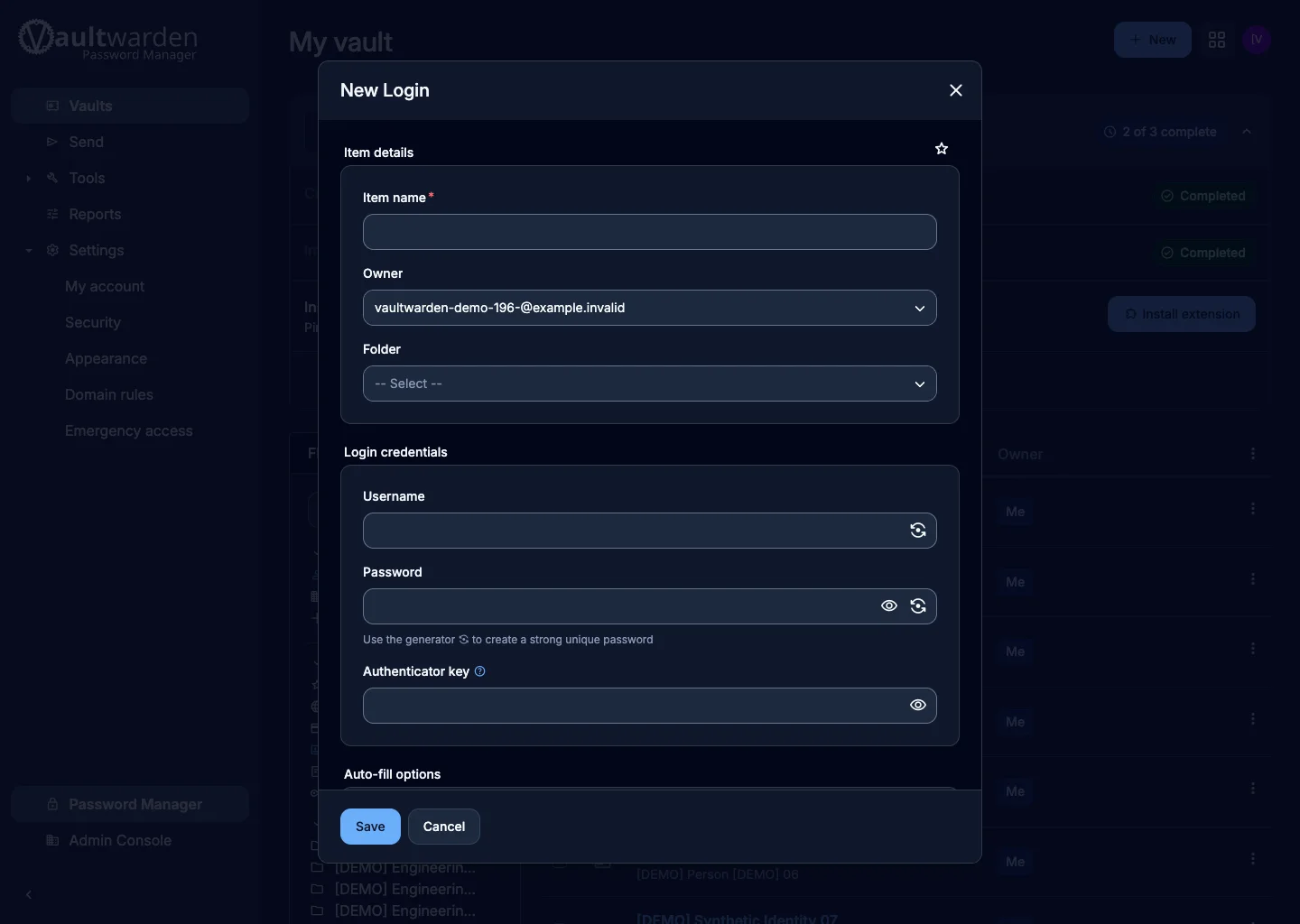 Add login form