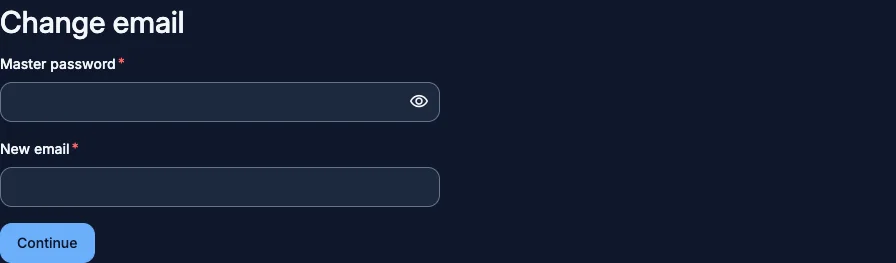 Change email account settings