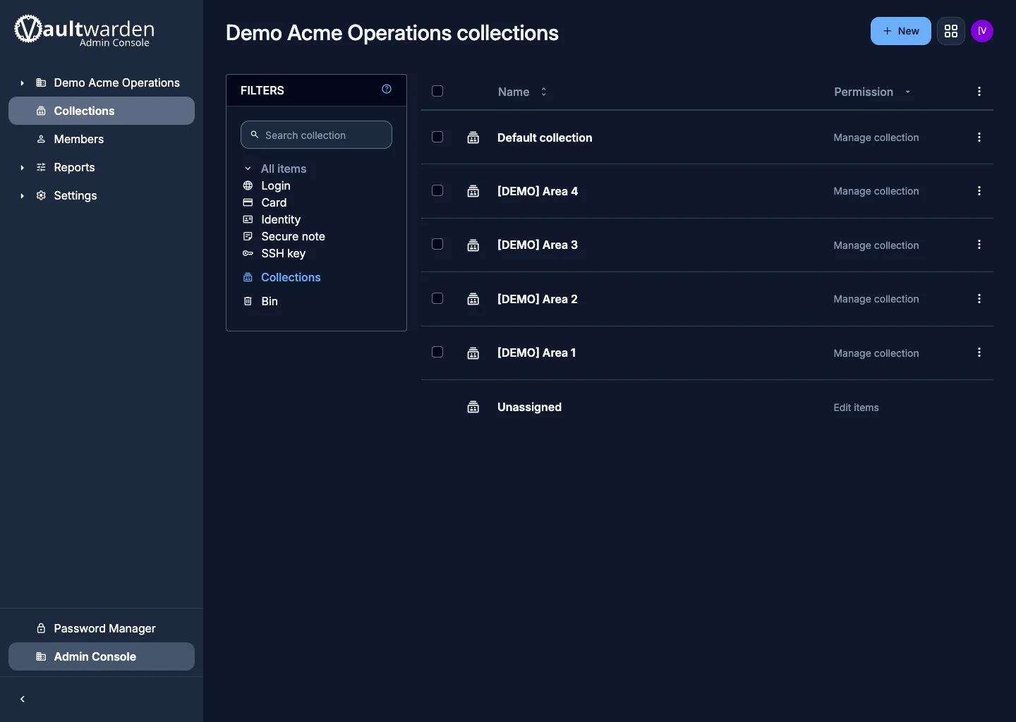 Organization collections