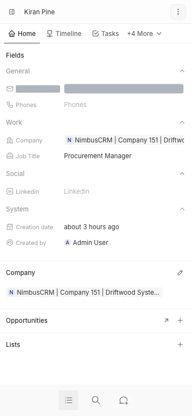CRM Workspace - responsive - responsive profile (light)