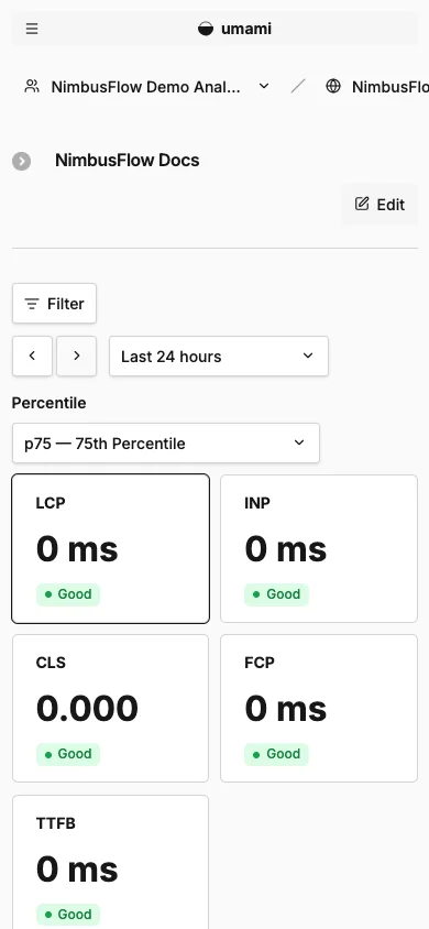 NimbusFlow Docs performance report