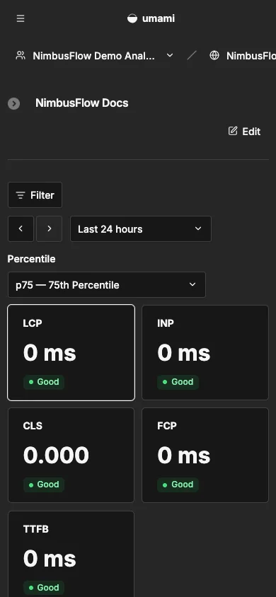 NimbusFlow Docs performance report