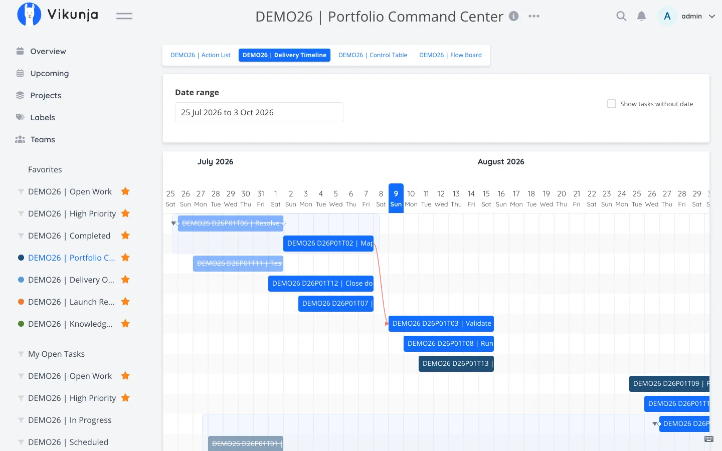 Light Desktop Project Gantt View