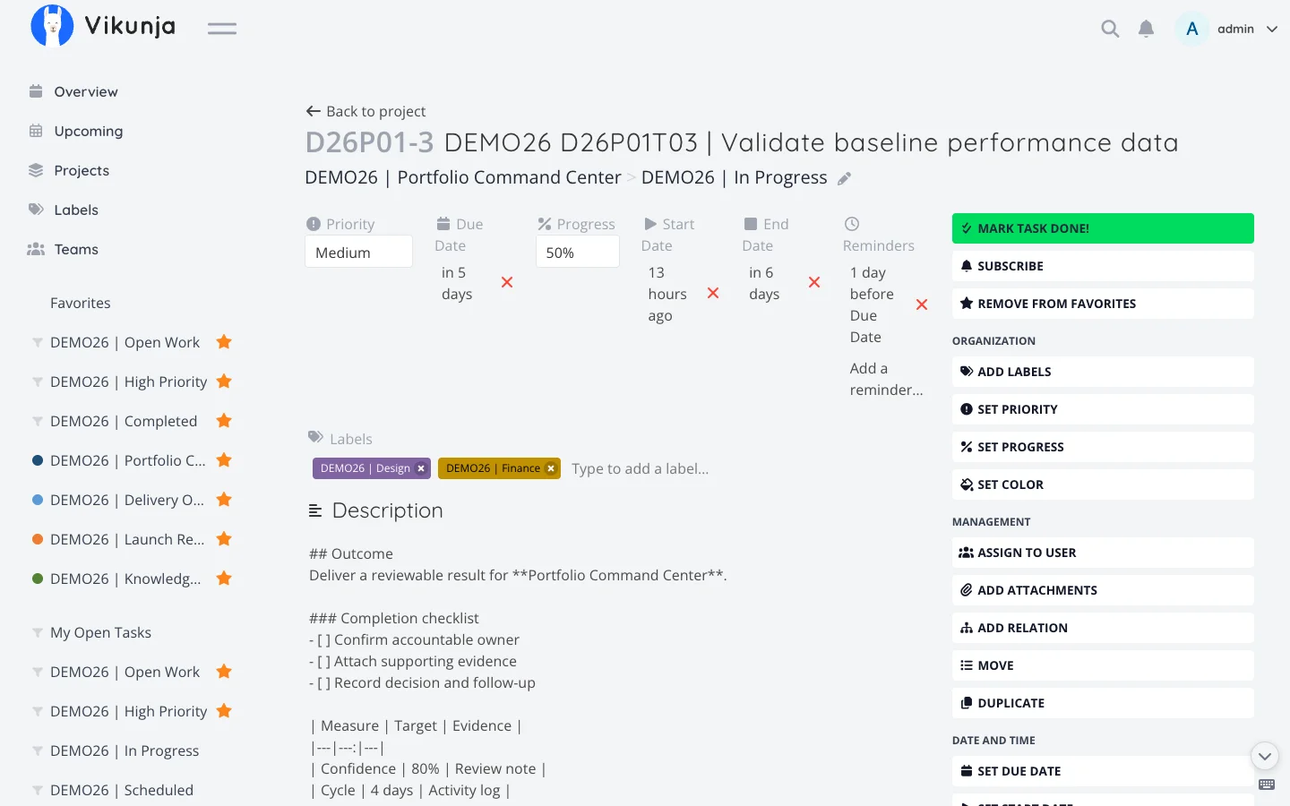Light Desktop Task Overview