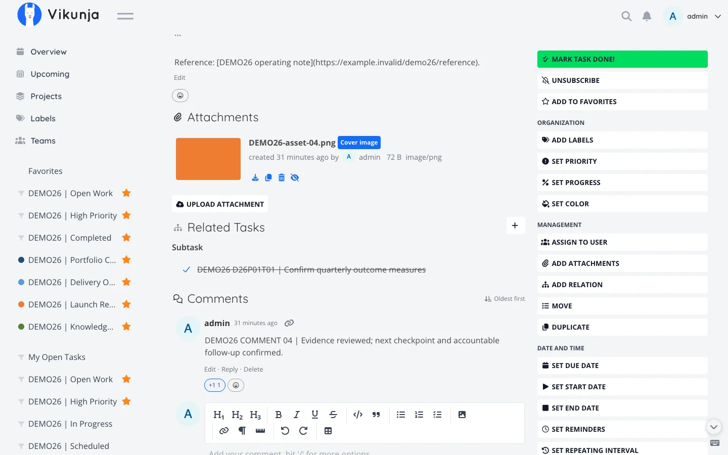 Light Desktop Task Subtasks