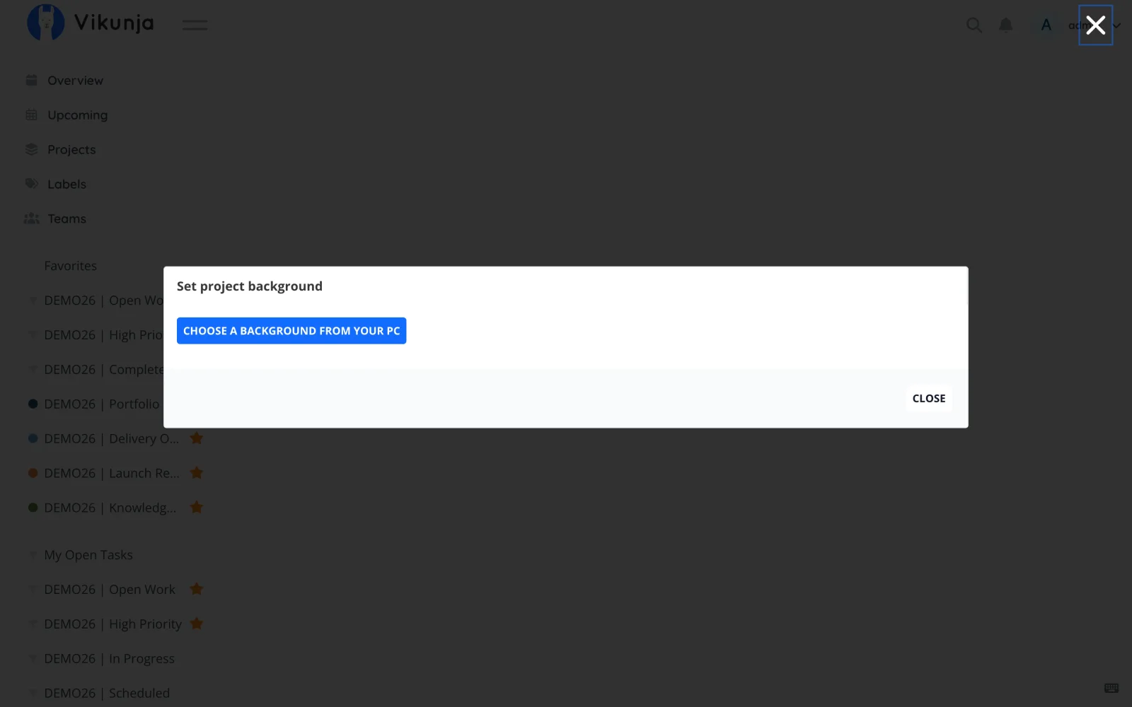 Light Retina Project Background Settings