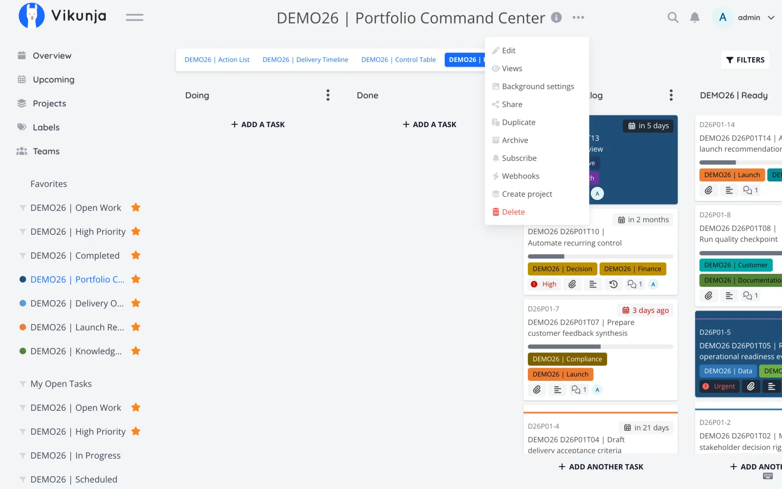 Light Retina Project Webhooks Overview