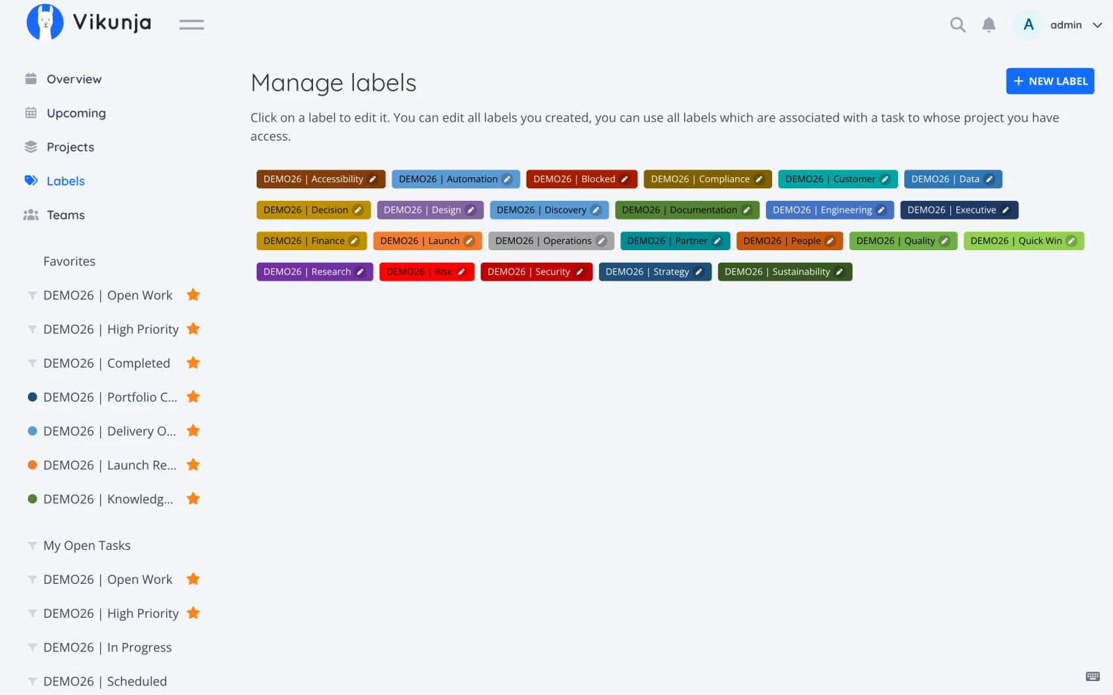 Light Retina Label Manager