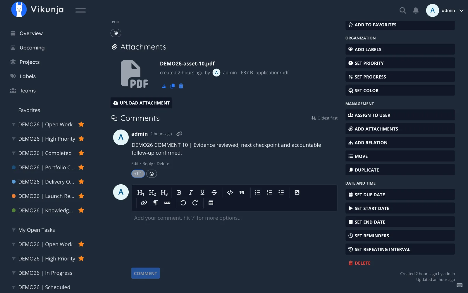 Dark Retina Task Attachments
