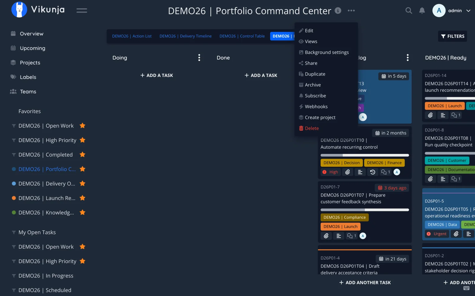 Dark Retina Project Webhooks Overview