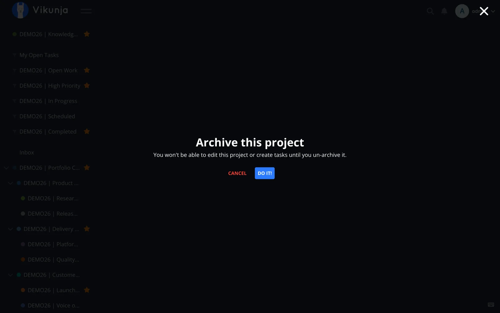 Dark Retina Project Archive Confirmation