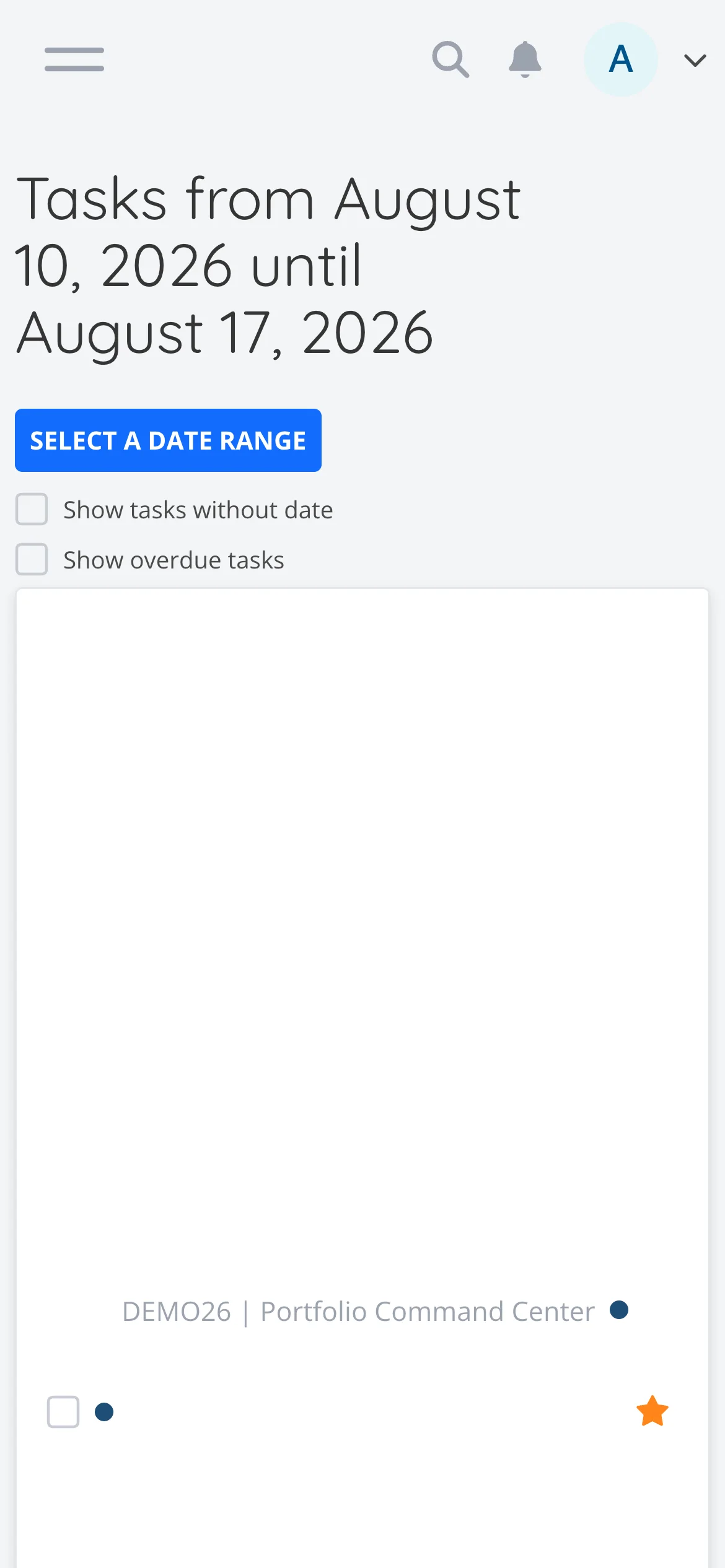 Light Mobile Upcoming Tasks