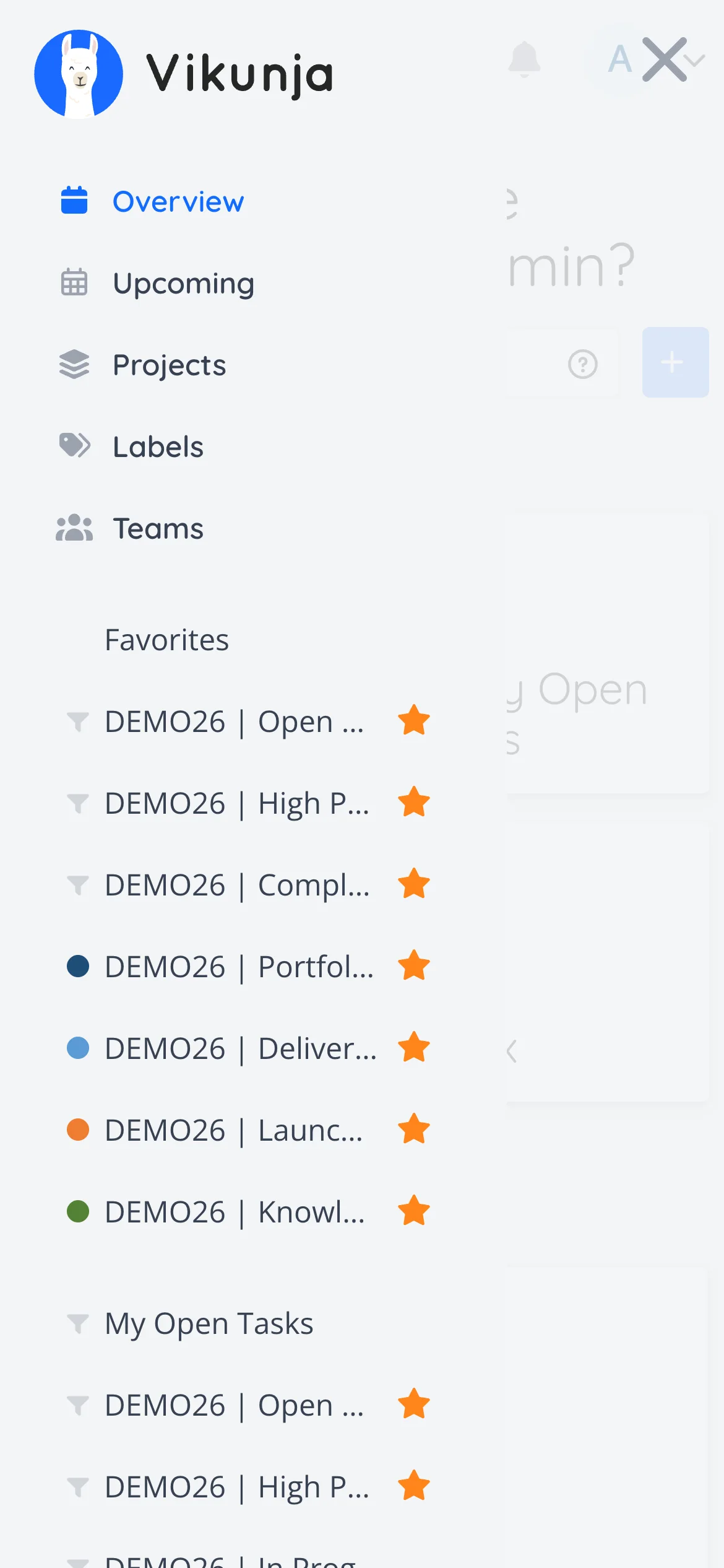 Light Mobile Navigation Drawer