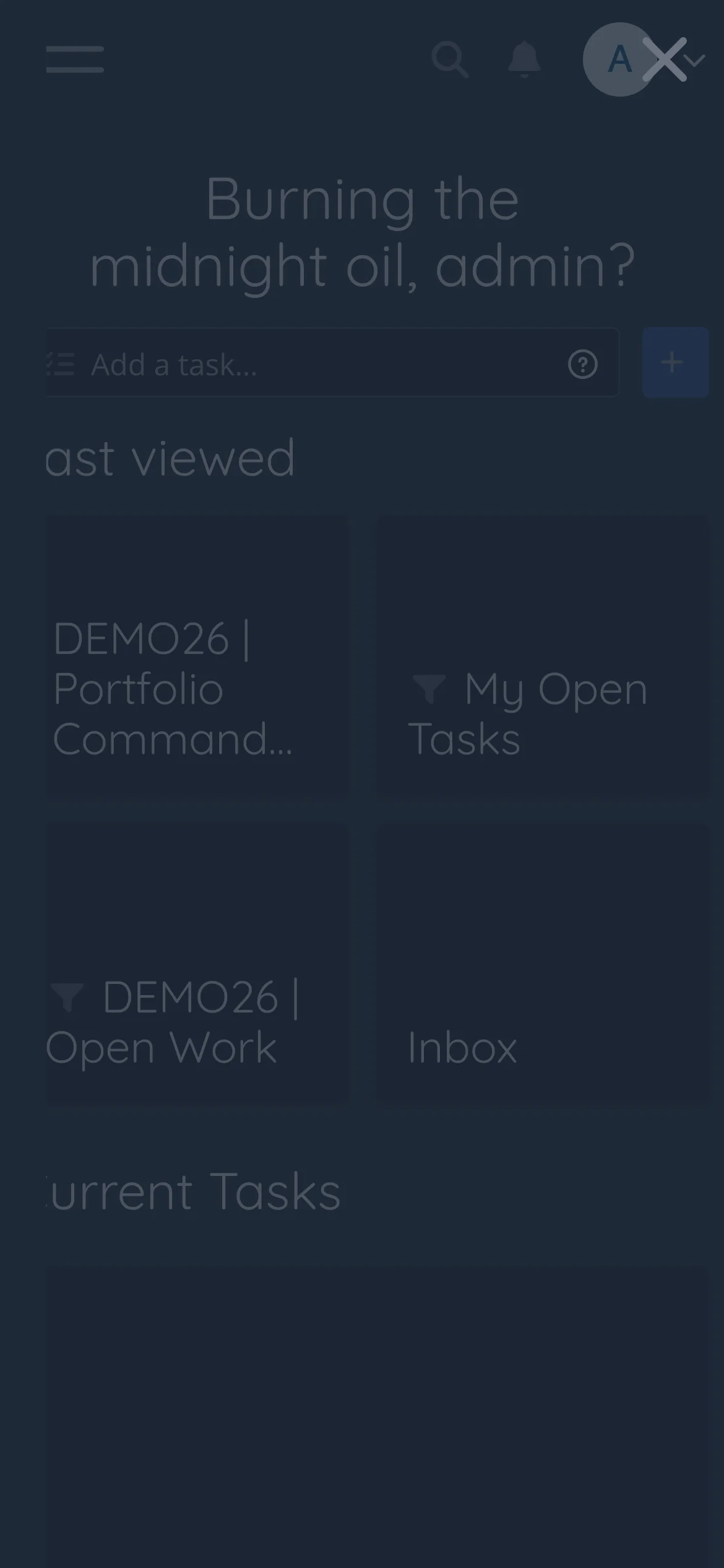 Dark Mobile Navigation Drawer