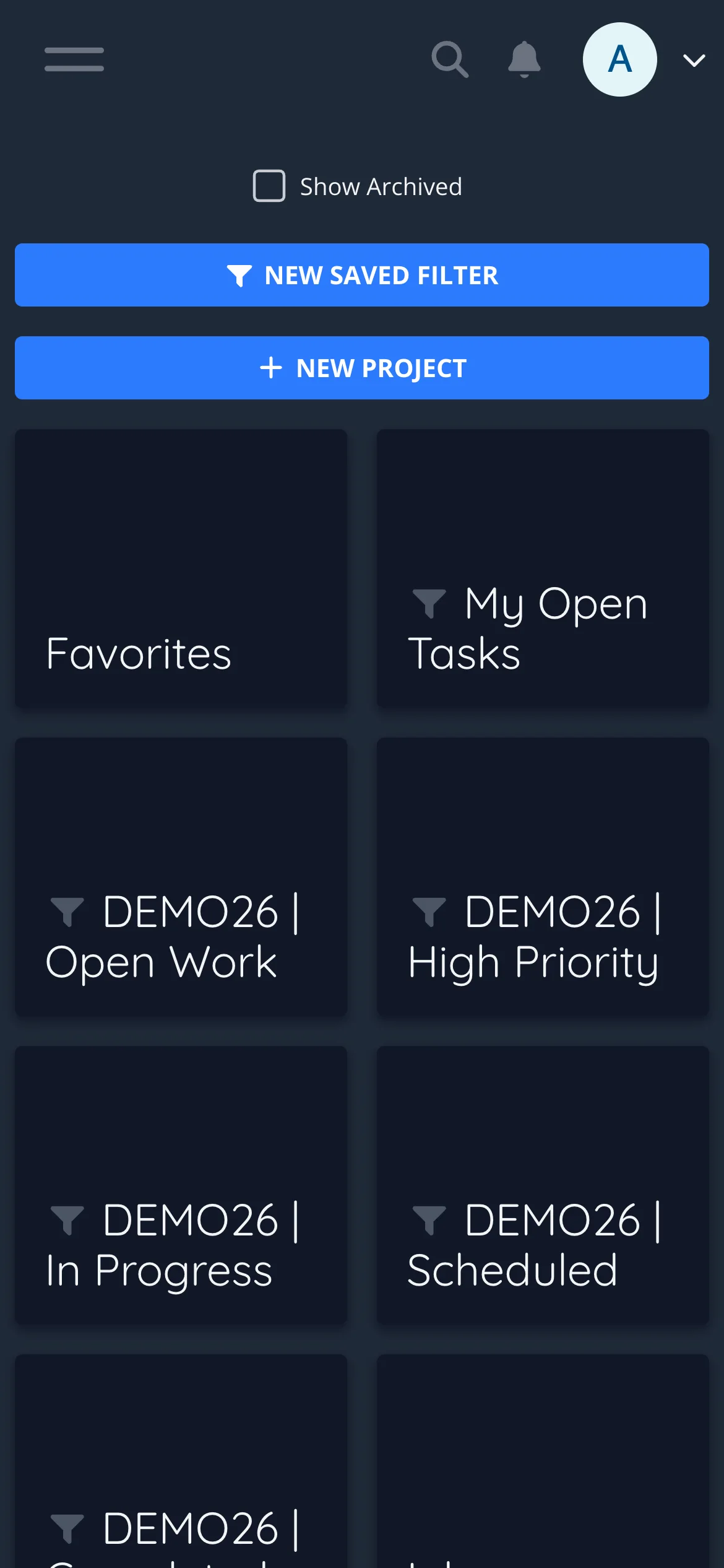 Dark Mobile Project Hierarchy